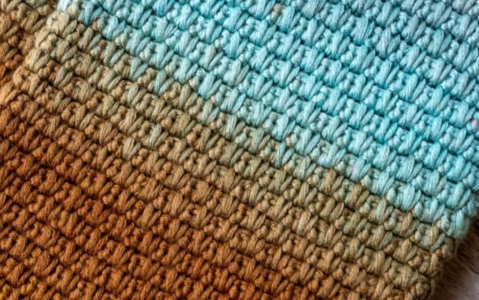 How to Crochet the Double Moss Stitch Photo Tutorial