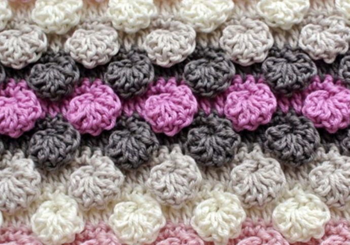 Crochet Bobble Shell Textured Stitch Tutorial
