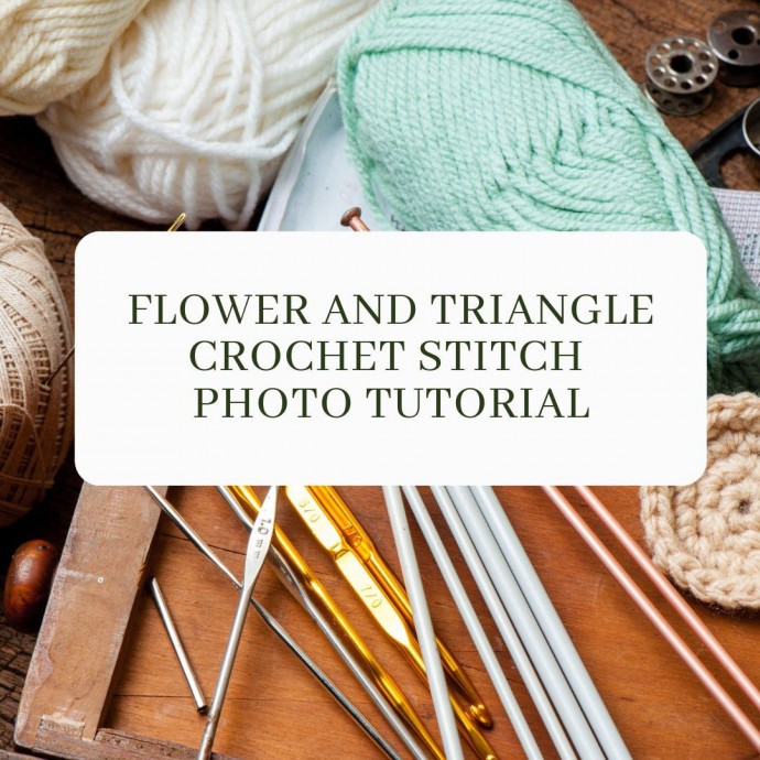 Flower and Triangle Crochet Stitch Photo Tutorial