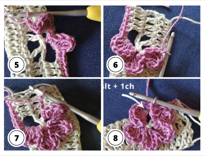 How to Crochet Solid Flower Stitch