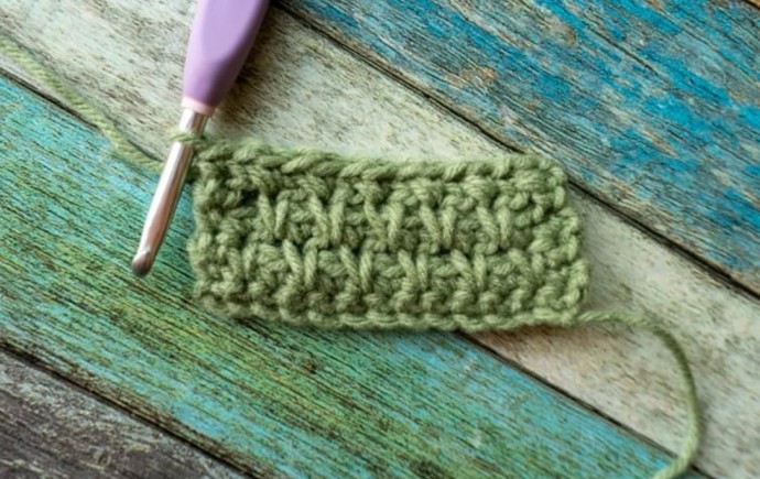 How to Crochet the Double Moss Stitch Photo Tutorial