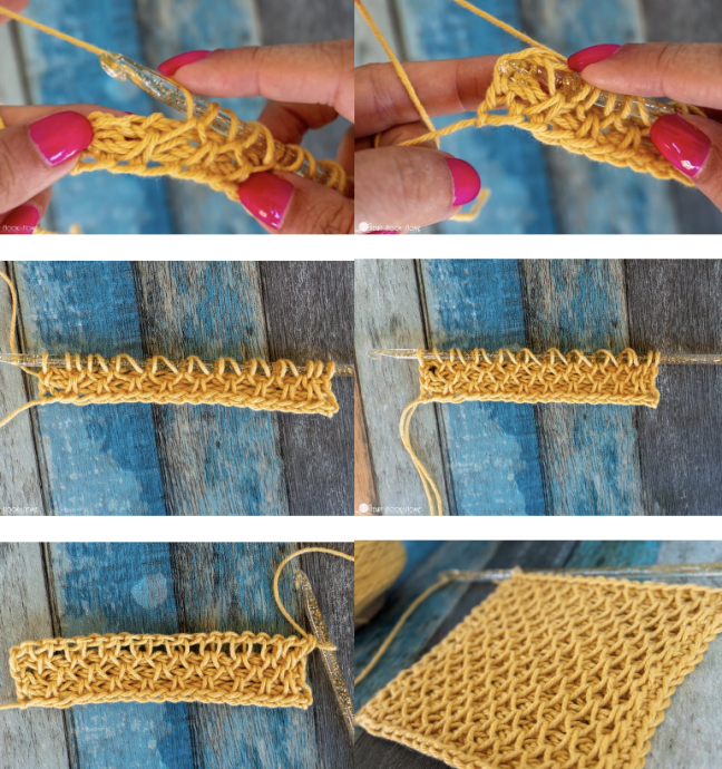 Tunisian Smock Stitch Tutorial