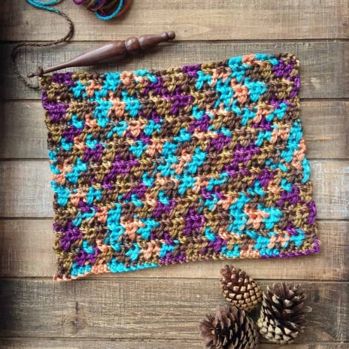 Crossed Half Double Crochet Stitch Photo Tutorial