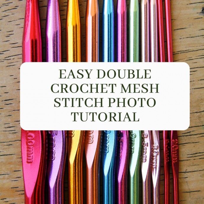 Easy Double Crochet Mesh Stitch Photo Tutorial
