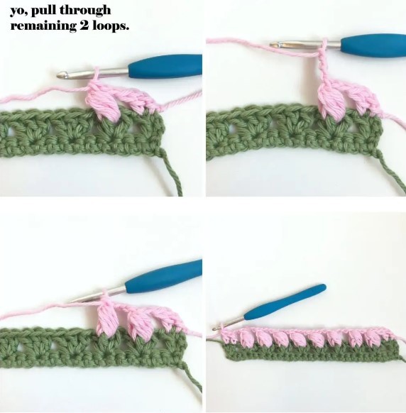 How to Crochet the Flower Puff Stitch Photo Tutorial