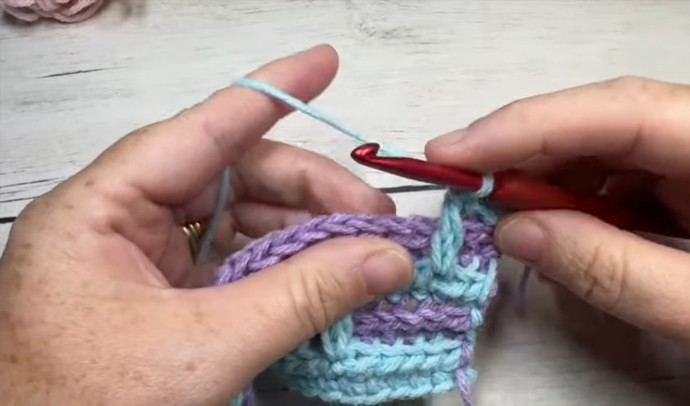 How to Crochet the Layered Brick Stitch Photo Tutotial