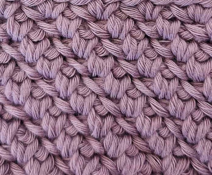 Diagonal Knit Look Crochet Stitch Photo Tutorial