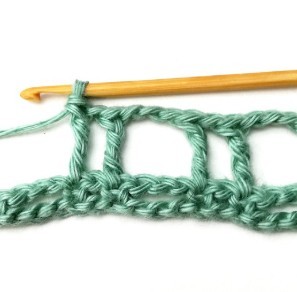 Striped Treble Crochet Mesh Stitch Photo Tutorial