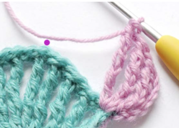 Crochet Rhombe Shell Stitch