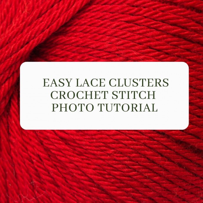 Easy Lace Clusters Crochet Stitch Photo Tutorial