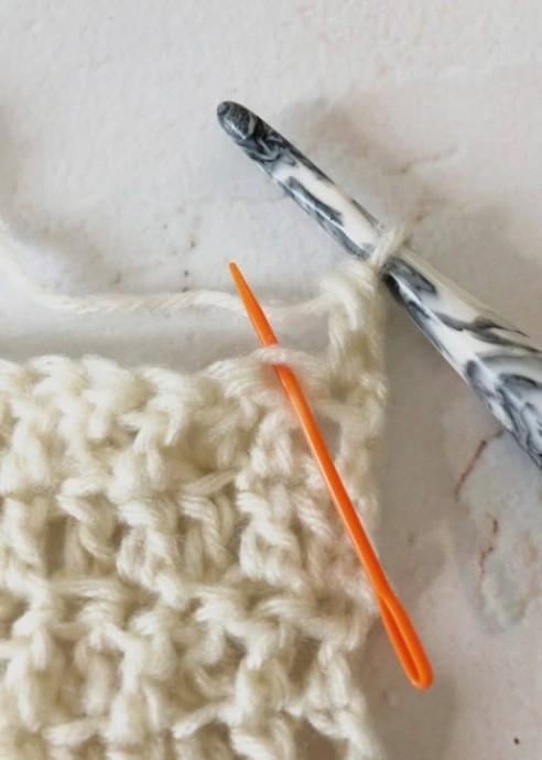 Front Loop Double Crochet Photo Tutorial