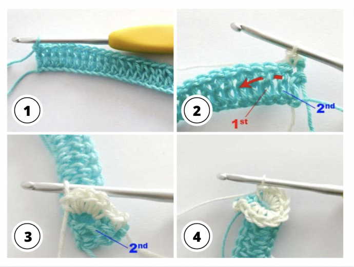 Diagonal Stripes Crochet Stitch Tutorial