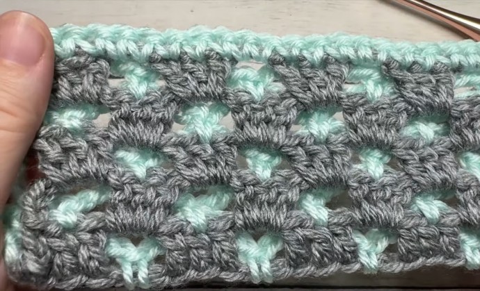 Double Sided Mesh Crochet Stitch Photo Tutorial