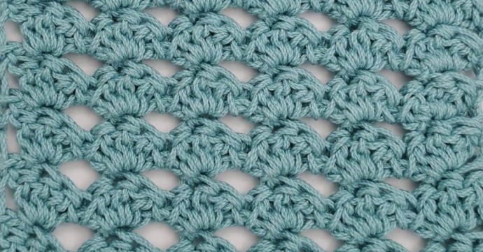 Fans and Eyes Crochet Stitch Photo Tutorial