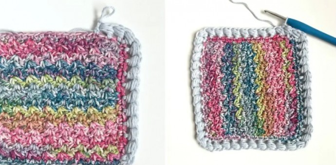 Puff Edge Border Crochet Stitch Photo Tutorial
