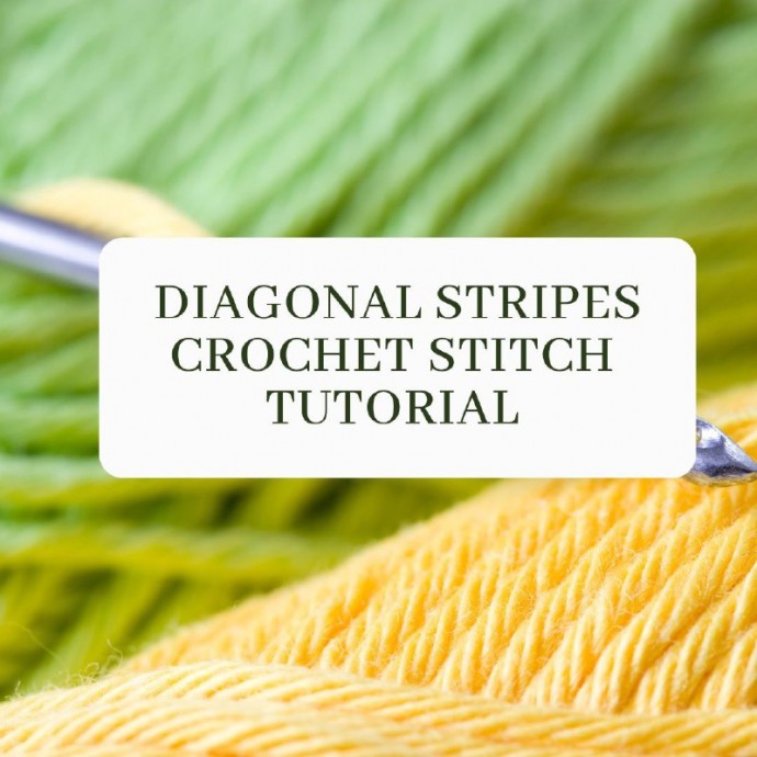 Diagonal Stripes Crochet Stitch Tutorial