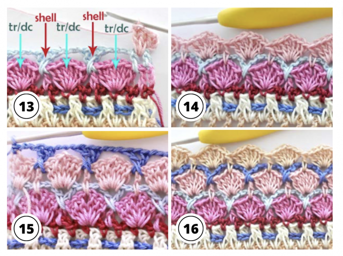 Flower Shell Crochet Stitch