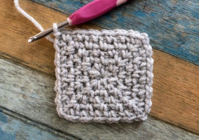 Moss Stitch Granny Square Crochet Tutorial