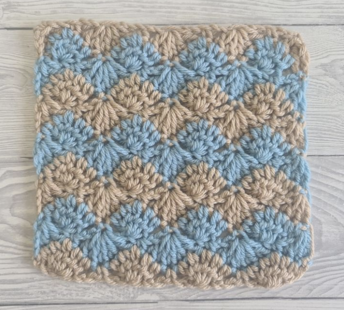 Crochet Interlocking Shell Stitch