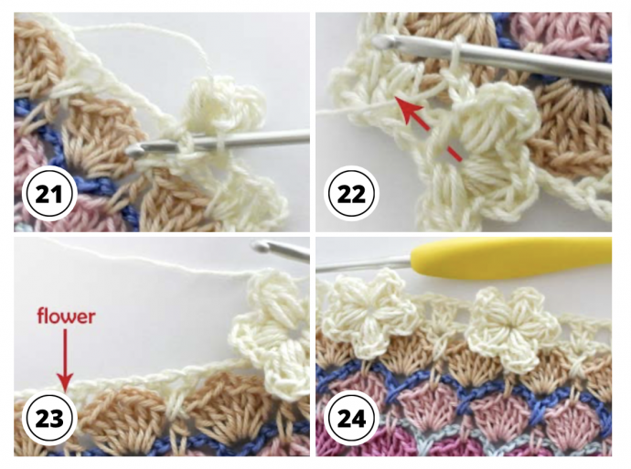 Flower Shell Crochet Stitch