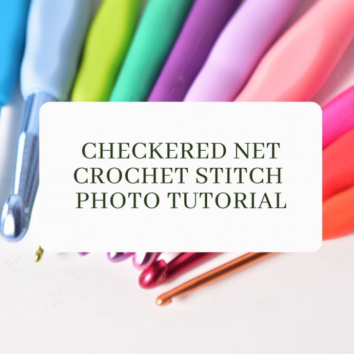 Checkered Net Crochet Stitch Photo Tutorial