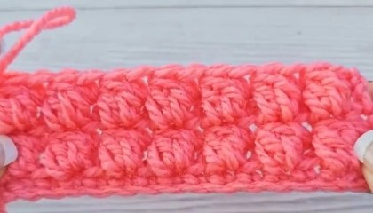 How To Crochet the Half Bobble Stitch Photo Tutorial