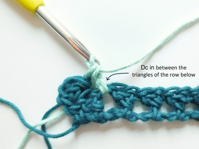 Mini Triangles Crochet Stitch Photo Tutorial