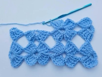 Crochet Linked Flowers Stitch Photo Tutorial