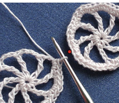 Crochet Wheel Circle Edging Tutorial