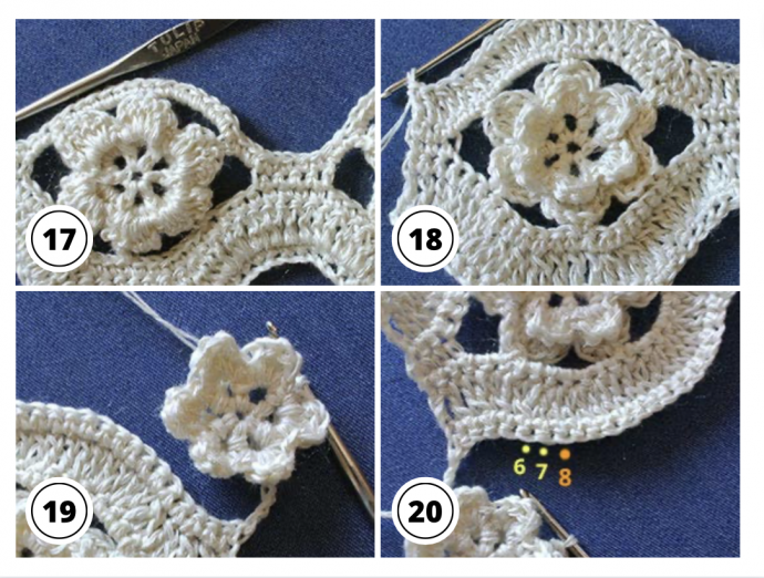 Crochet Flower-Wave Stitch