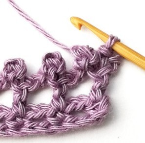 Striped Picot Mesh Crochet Stitch Photo Tutorial