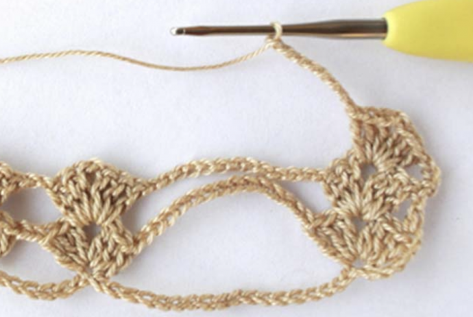 How to Crochet Coloured Square Lace Stitch