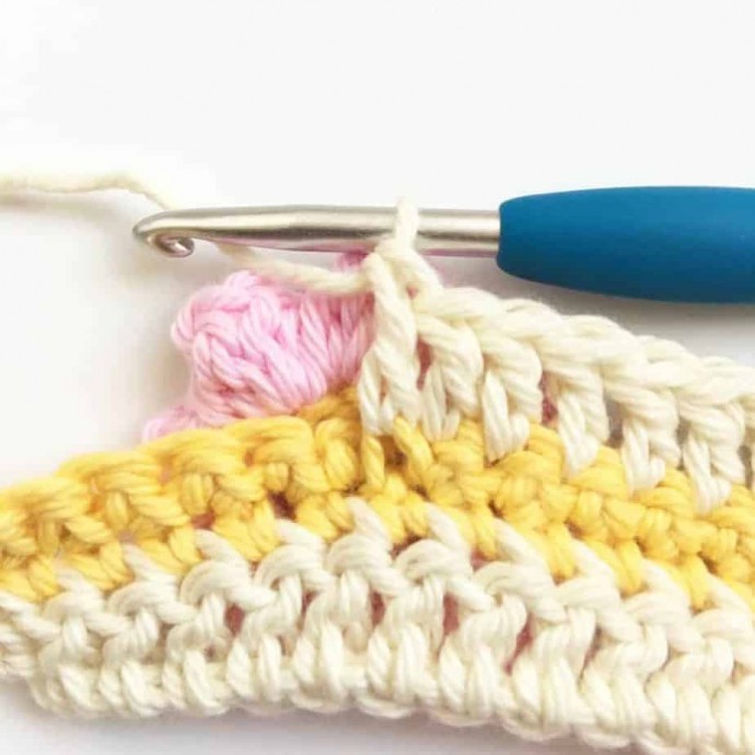 Cherry Blossom Flower Crochet Stitch Photo Tutorial