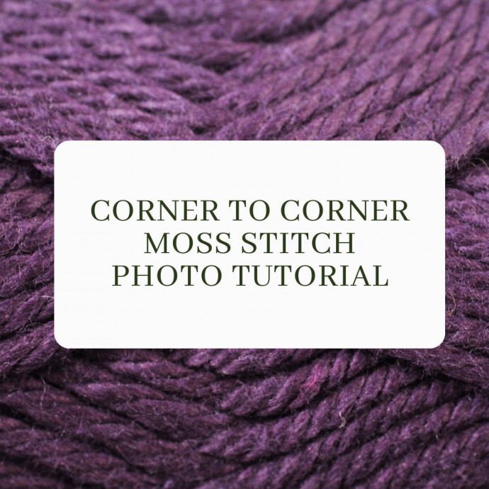 Corner to Corner Moss Stitch Photo Tutorial