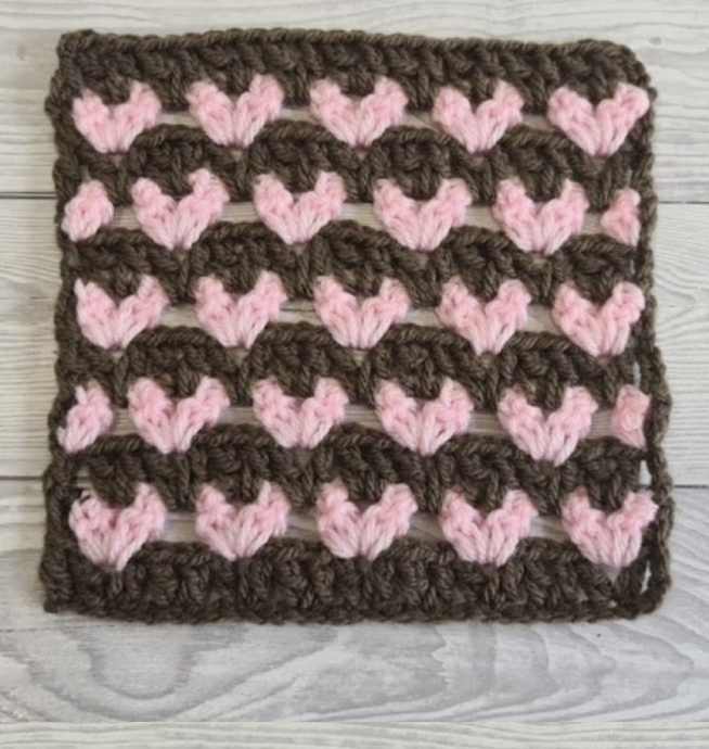 How to Make the Offset Hearts Crochet Pattern