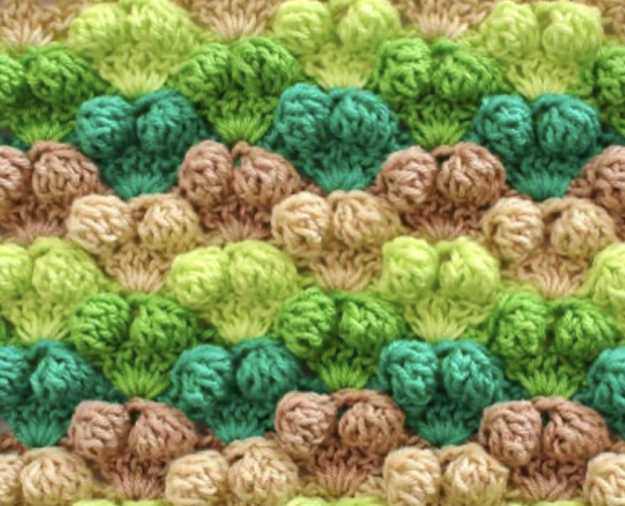 Crochet Tutorial: Textured Bobble Stitch