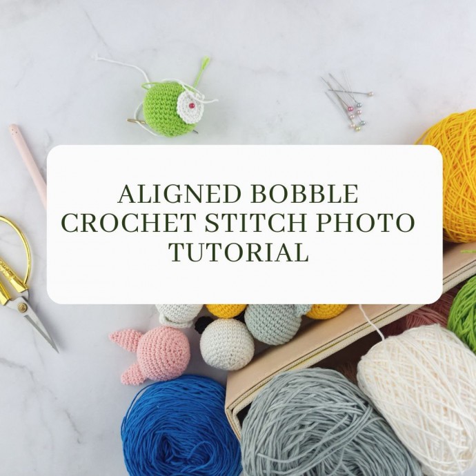 Aligned Bobble Crochet Stitch Photo Tutorial