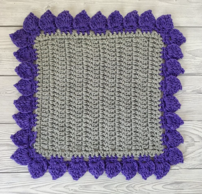 Crochet Spades Stitch Border Tutorial