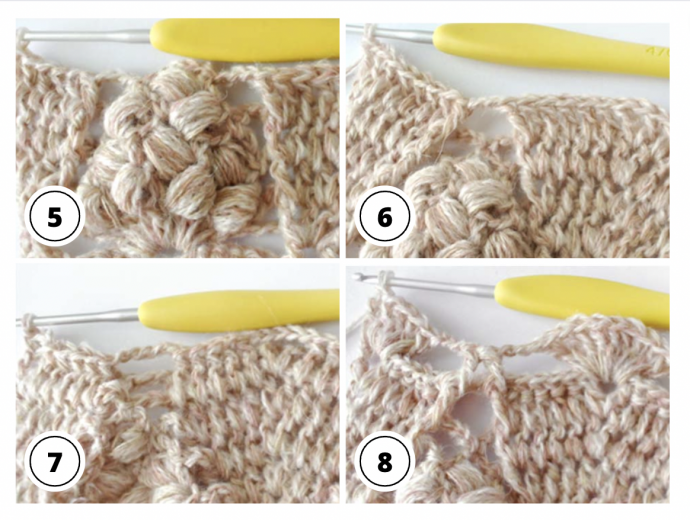 Crochet Tutorial: Romb Textured Puff Stitch