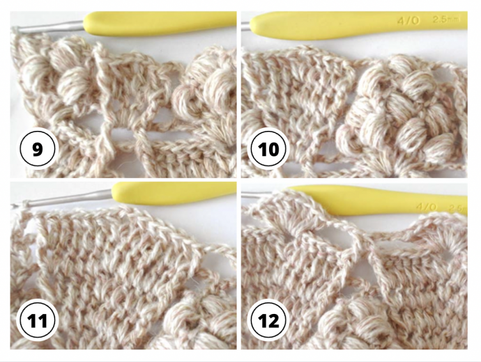 Crochet Tutorial: Romb Textured Puff Stitch