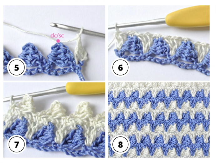 Crochet ripple stitch tutorial