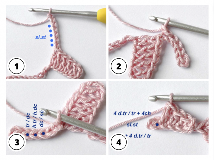 Crochet Textured Hearts Stitch Tutorial