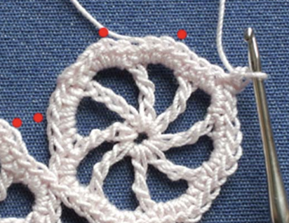 Crochet Wheel Circle Edging Tutorial