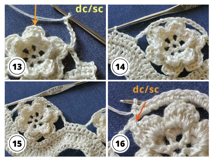 Crochet Flower-Wave Stitch