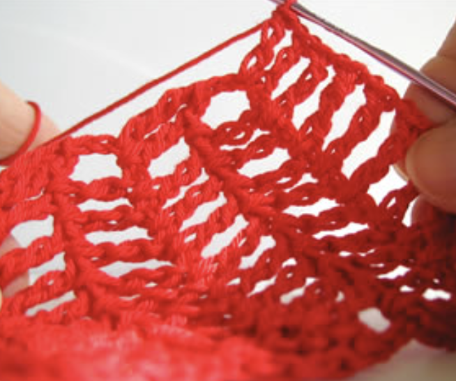 How to Crochet Offset Fish Net Stitch