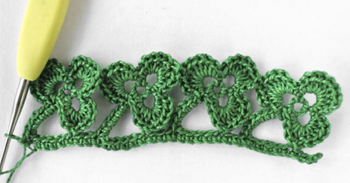 Crochet Lace Leaf Stitch