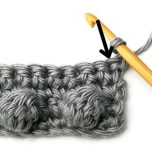 Aligned Bobble Crochet Stitch Photo Tutorial