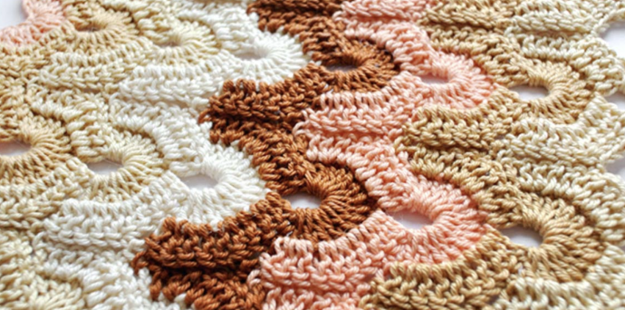 Circle Wave Crochet Stitch