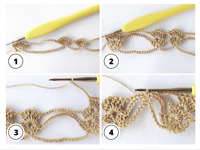 Crochet Square Lace Stitch