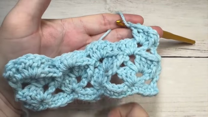 How to Crochet the Slanted Shell Stitch Photo Tutorial
